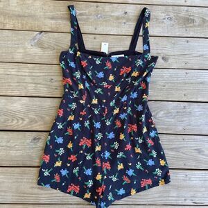 NEW Capulet Natalia Floral Square Neck Romper Med